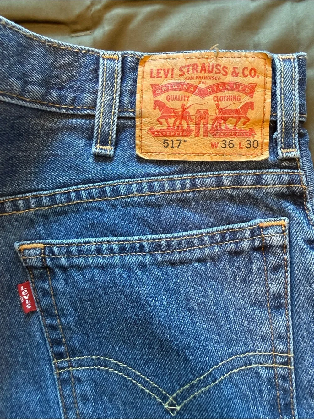 Levis 517 Bootcut Men's Jeans Medium Stonewash Blue Denim Casual Size 36 x 30